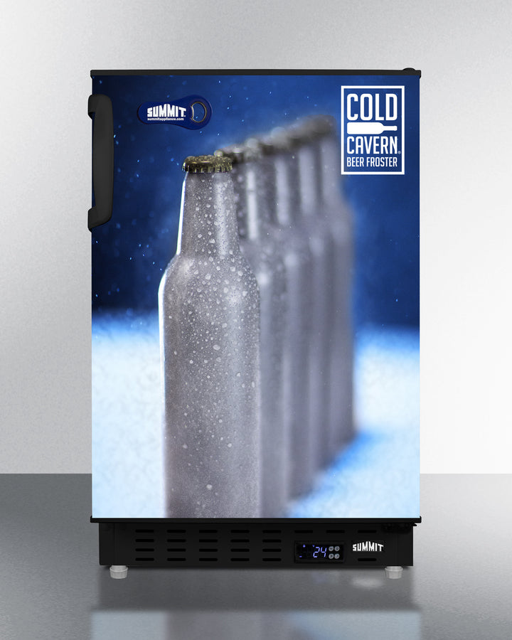 Undercounter Beer Froster In Black With Coldcavern Decal - ALFZ37BFROST Summit