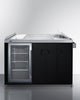 Mobile Outdoor Kitchenette With Refrigerator, Sink, Storage Cabinet, And Slide-Out Waste Bins - CARTOS54RG Summit