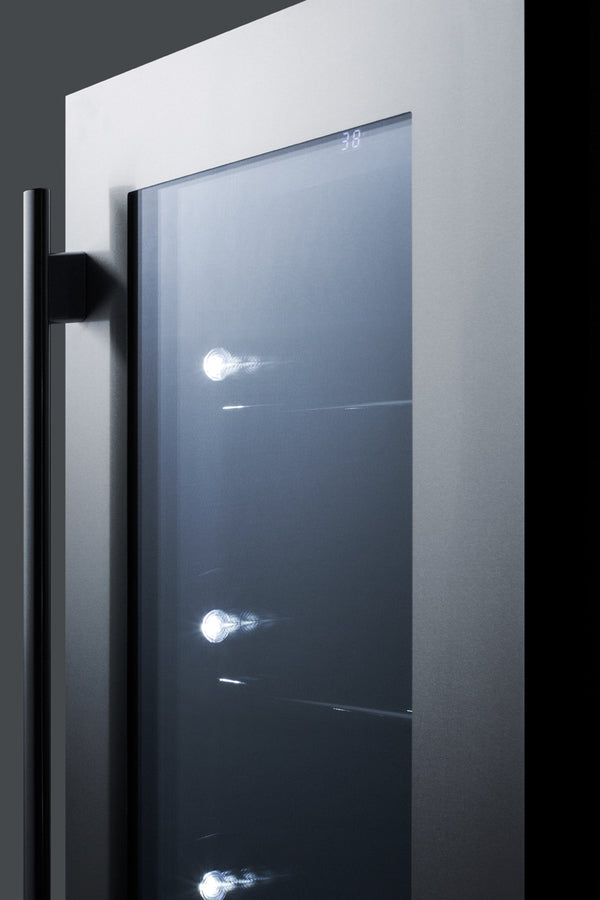 18'' Wide Built-In Beverage Center With Seamless Stainless Steel Trimmed Glass Door - CL181WBV Summit Classic