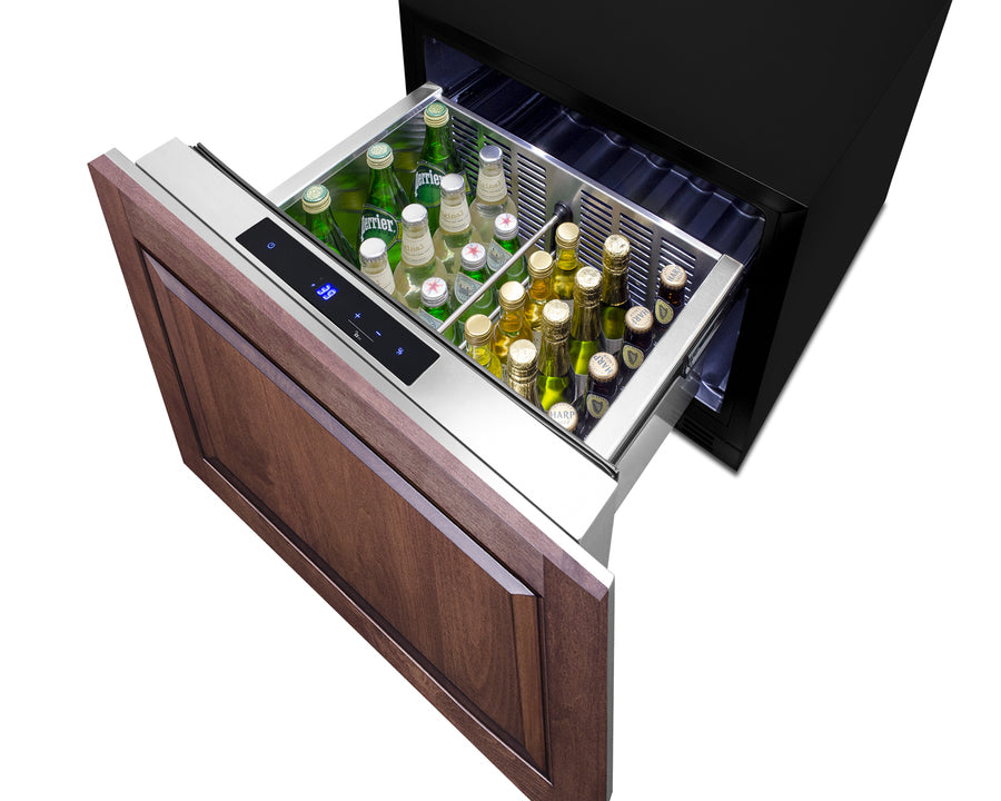 24'' Wide Single Drawer Bulit-In Refrigerator For Indoor Or Outdoor Use With Panel-Ready Front - FF1DSS24 Summit