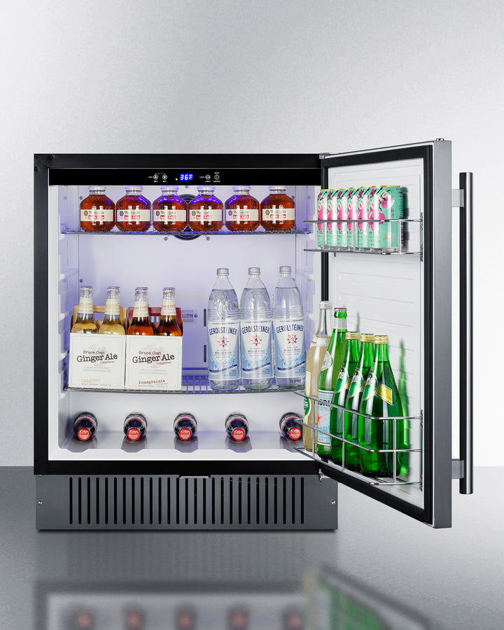 27'' Wide Built-In Undercounter Outdoor Refrigerator - SPR2700SS Summit