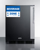 Commercial 5.5 Cu.Ft. Beverage Zone Refrigerator With Stainless Steel Handle - FF6BK7BZLHD Summit Commercial