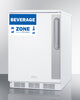 Commercial 5.5 Cu.Ft. Beverage Zone Refrigerator With Stainless Steel Handle - FF6W7BZLHD Summit Commercial