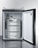 Freestanding  Beer Dispenser In Black, Auto Defrost With Digital Thermostat - SBC635MNK Summit