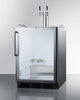 Built-In Glass Door Kegerator For Use Under ADA Compliant Counters With Dual Tap Kit For Two 1/6 Kegs - SBC56GBICSSADA Summit Commercial