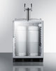 Built-In Glass Door Kegerator For Use Under ADA Compliant Counters With Dual Tap Kit For Two 1/6 Kegs - SBC56GBICSSADA Summit Commercial