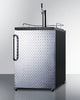 Built-In  Beer Dispenser, Auto Defrost With Digital Thermostat, Diamond Plate Door, Towel Bar Handle, And Black Cabinet - SBC635MBIDPL Summit