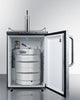 Built-In  Beer Dispenser, Auto Defrost With Digital Thermostat, Diamond Plate Door, Towel Bar Handle, And Black Cabinet - SBC635MBIDPL Summit