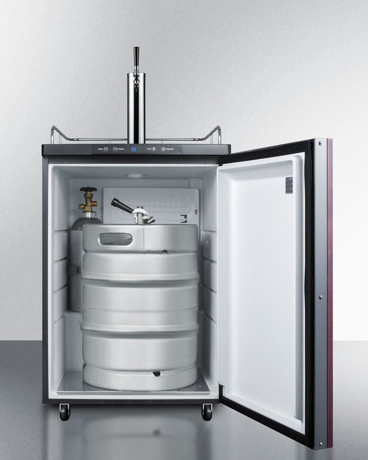 Built-In  Beer Dispenser, Auto Defrost With Digital Thermostat, Panel-Ready Door, And Black Cabinet - SBC635MBIIF Summit