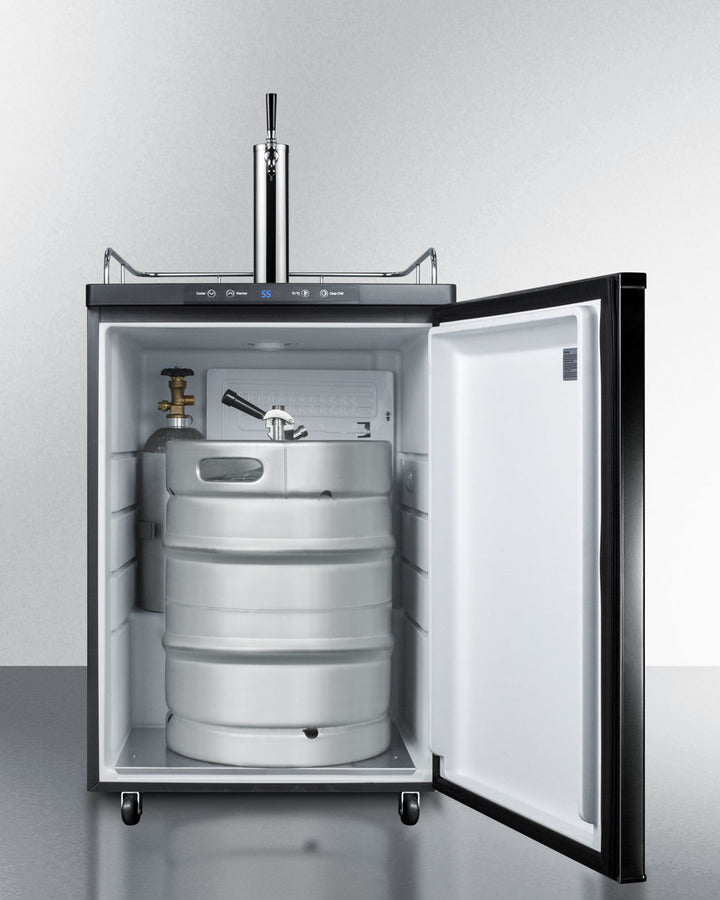 Built-In  Beer Dispenser, Auto Defrost With Digital Thermostat And Black Exterior Finish - SBC635MBI Summit
