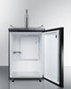 Freestanding White Wine Keg Dispenser In Black With Digital Thermostat And Tap Kit - SBC635MWKD Summit
