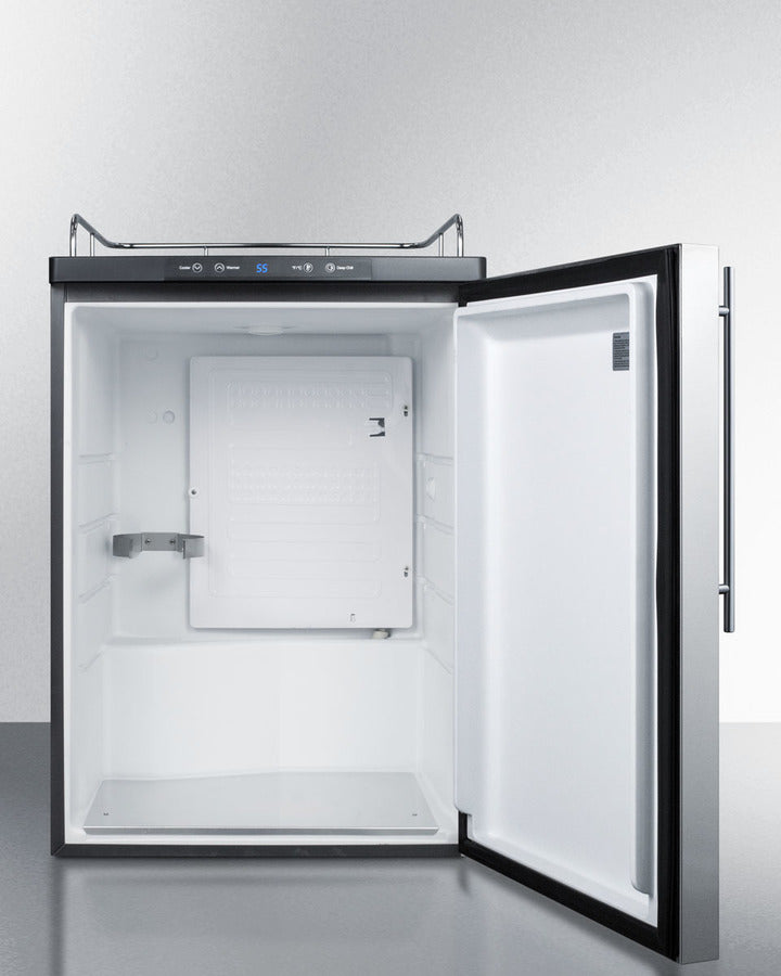 Built-In  Beer Dispenser, Auto Defrost With Digital Thermostat, Ss Wrapped Door, And Thin Handle - SBC635MBINKSSHV Summit