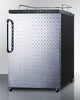 Freestanding  Beer Dispenser, Auto Defrost With Digital Thermostat, Diamond Plate Door, Tb Handle, And Black Cabinet - SBC635MNKDPL Summit