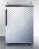 Freestanding  Beer Dispenser, Auto Defrost With Digital Thermostat, Diamond Plate Door, Tb Handle, And Black Cabinet - SBC635MNKDPL Summit