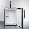 Freestanding  Outdoor Beer Dispenser, Auto Defrost With Digital Thermostat, Stainless Steel Wrapped Cabinet, Diamond Plate Door, And Towel Bar Handle - SBC635MOSDPL Summit