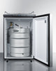Freestanding  Beer Dispenser, Auto Defrost With Digital Thermostat, Ss Door, Horizontal Handle, And Black Cabinet - SBC635MNKSSHH Summit