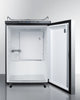 Freestanding  Beer Dispenser, Auto Defrost With Digital Thermostat, Ss Door, Horizontal Handle, And Black Cabinet - SBC635MNKSSHH Summit