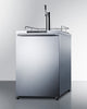 Freestanding  Outdoor Beer Dispenser, Auto Defrost With Digital Thermostat, Stainless Steel Wrapped Exterior, And Horizontal Handle - SBC635MOSHH Summit