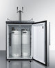 Built-In  Beer Dispenser, Auto Defrost With Digital Thermostat, Dual Tap System, Stainless Steel Door, Thin Handle, And Black Cabinet - SBC635MBISSHVTWIN Summit