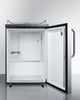 Freestanding  Beer Dispenser, Auto Defrost With Digital Thermostat, Ss Door, Towel Bar Handle, And Black Cabinet - SBC635MNKSSTB Summit