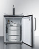 Freestanding  Beer Dispenser, Auto Defrost With Digital Thermostat, Stainless Steel Wrapped Door, Towel Bar Handle And Black Cabinet - SBC635MSSTB Summit