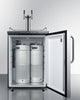 Built-In  Beer Dispenser, Auto Defrost With Digital Thermostat, Dual Tap System, Stainless Steel Door, Towel Bar Handle, And Black Cabinet - SBC635MBISSTBTWIN Summit