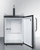 Freestanding  Beer Dispenser, Auto Defrost With Digital Thermostat, Stainless Steel Wrapped Door, Towel Bar Handle And Black Cabinet - SBC635MSSTB Summit