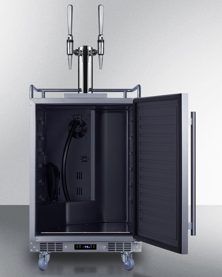 Built-In Commercially Approved Dual Tap Nitro Coffee Kegerator In Stainless Steel - SBC682NCFTWIN Summit