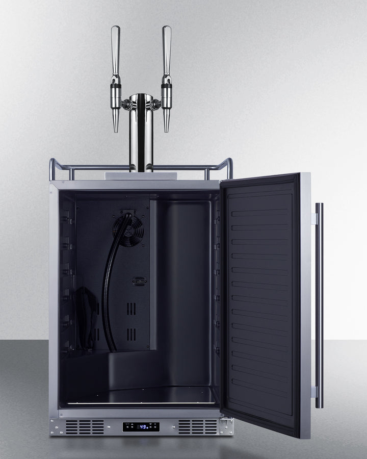 Built-In Commercially Approved Dual Tap Nitro Coffee Kegerator In Stainless Steel - SBC682NCFTWIN Summit