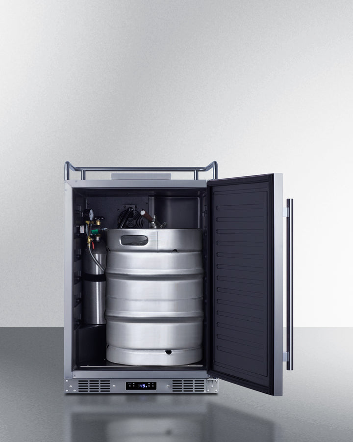 Built-In Commercially Approved Kegerator In Stainless Steel, No Tap Kit Included - SBC682NK Summit