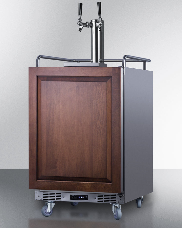 Built-In Commercially Approved Dual Tap Cold Brew Kegerator In Stainless Steel With Panel-Ready Door - SBC682PNRCFTWIN Summit