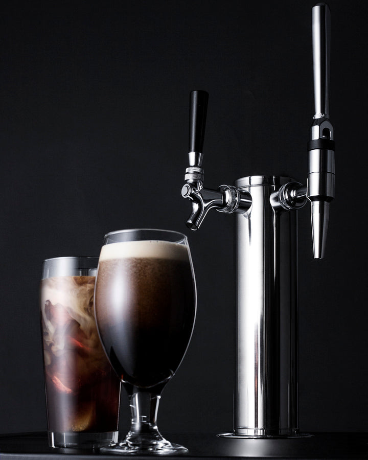 Built-In Commercially Approved Dual Tap Combo Cold Brew And Nitro Coffee Kegerator In Stainless Steel With Panel-Ready Door - SBC682PNRCMTWIN Summit
