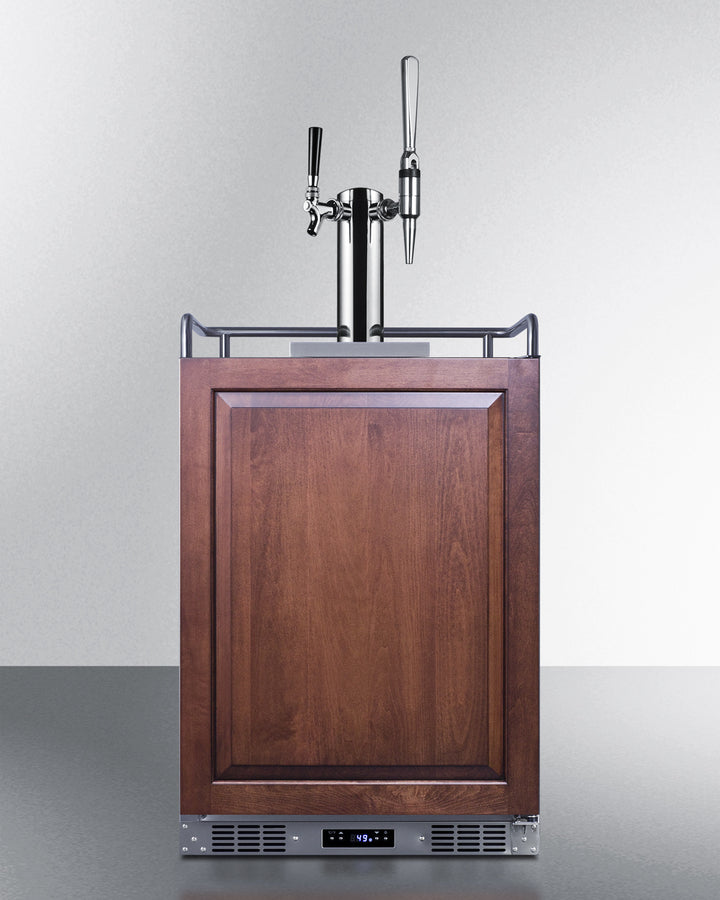 Built-In Commercially Approved Dual Tap Combo Cold Brew And Nitro Coffee Kegerator In Stainless Steel With Panel-Ready Door - SBC682PNRCMTWIN Summit