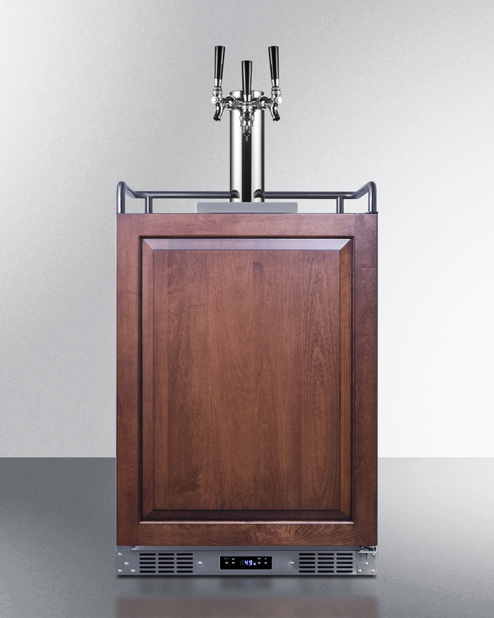 Built-In Undercounter Triple Tap Beer Kegerator In Complete Stainless Steel With Panel-Ready Door - SBC682PNRTRIPLE Summit