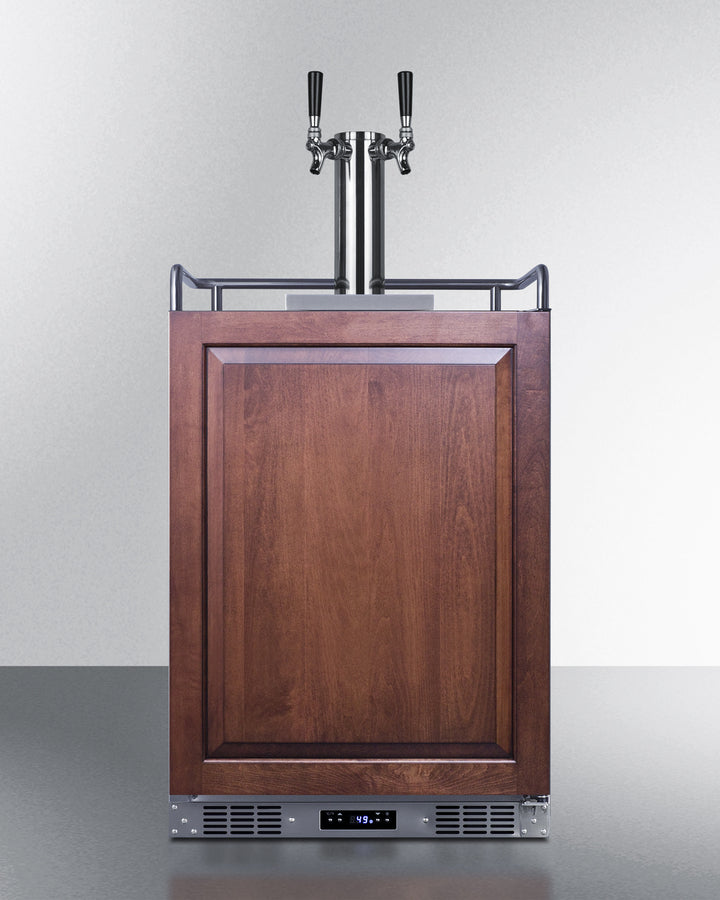 Built-In Commercially Approved Dual Tap Wine Kegerator In Stainless Steel With Panel-Ready Door - SBC682PNRWKDTWIN Summit