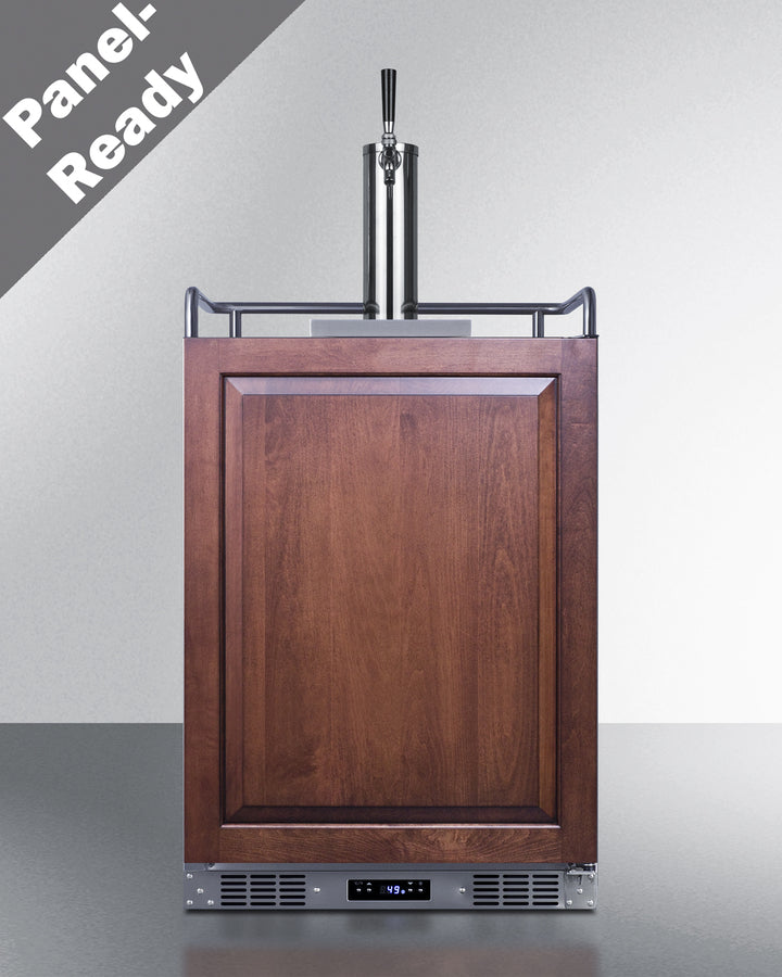 Built-In Undercounter Single Tap Beer Kegerator In Complete Stainless Steel With Panel-Ready Door - SBC682PNR Summit