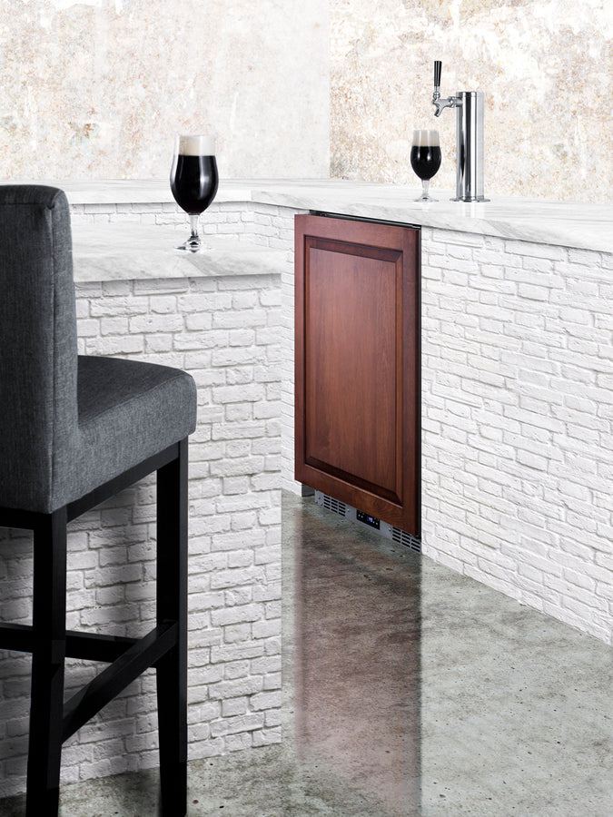 Built-In Undercounter Single Tap Beer Kegerator In Complete Stainless Steel With Panel-Ready Door - SBC682PNR Summit