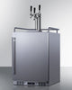 Built-In Undercounter Outdoor Triple Tap Beer Kegerator In Complete Stainless Steel - SBC683OSTRIPLE Summit