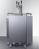 Built-In Undercounter Outdoor Triple Tap Beer Kegerator In Complete Stainless Steel - SBC683OSTRIPLE Summit