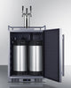 Built-In Undercounter Outdoor Triple Tap Beer Kegerator In Complete Stainless Steel - SBC683OSTRIPLE Summit