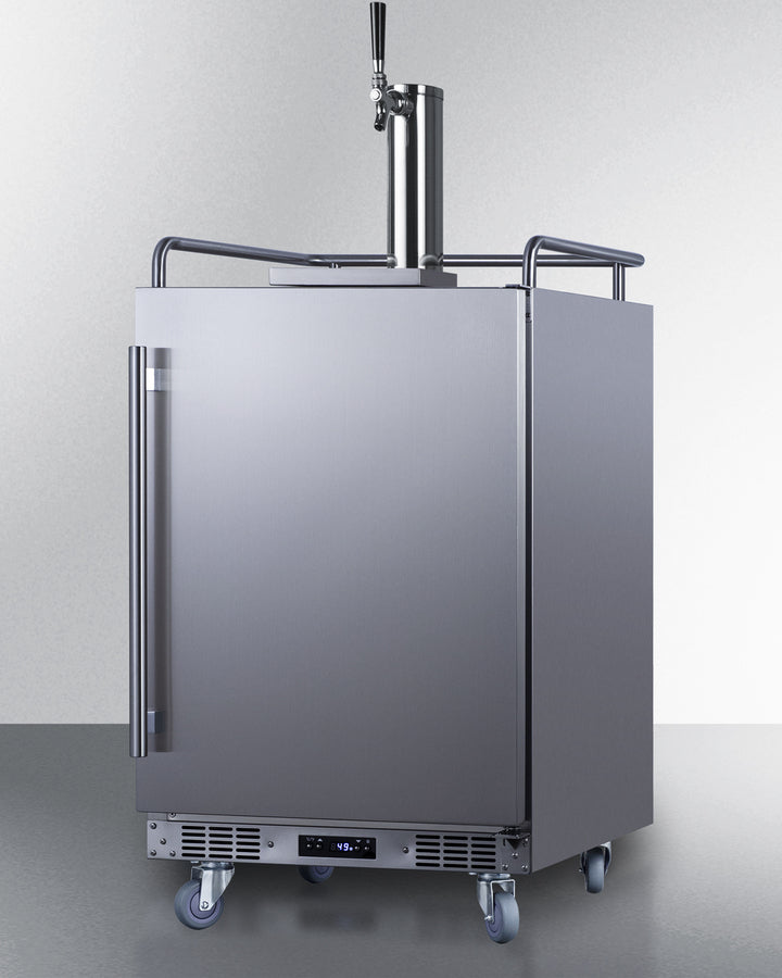 Built-In Undercounter Outdoor Single Tap Beer Kegerator In Complete Stainless Steel - SBC683OS Summit