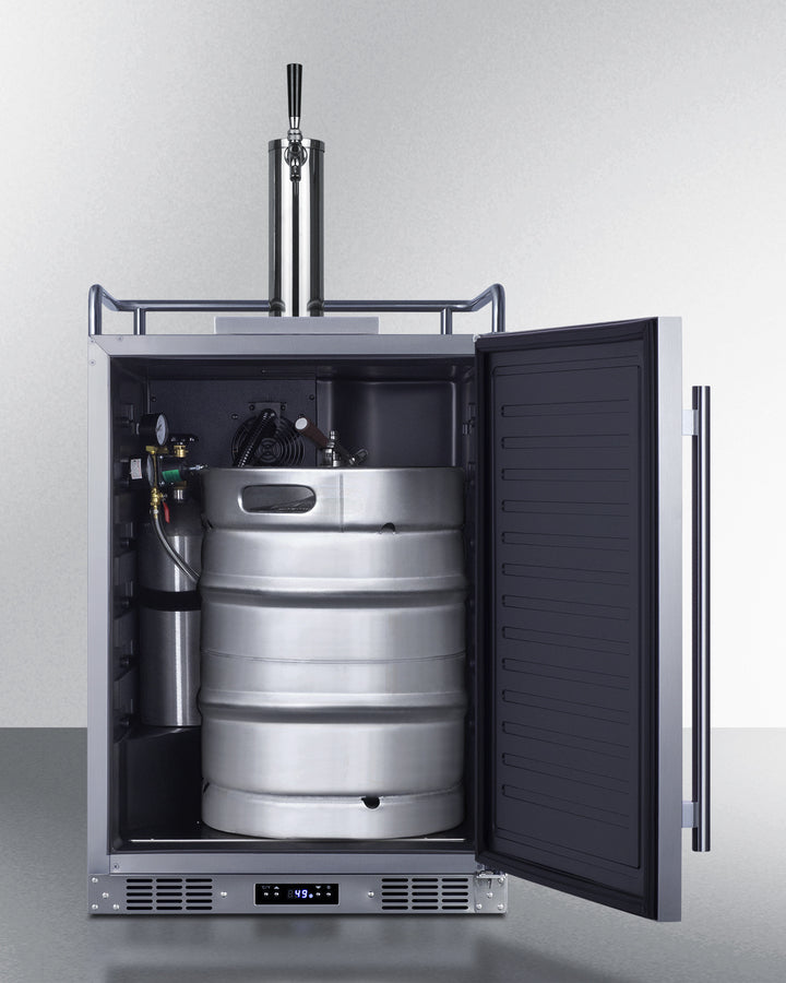 Built-In Undercounter Outdoor Single Tap Beer Kegerator In Complete Stainless Steel - SBC683OS Summit