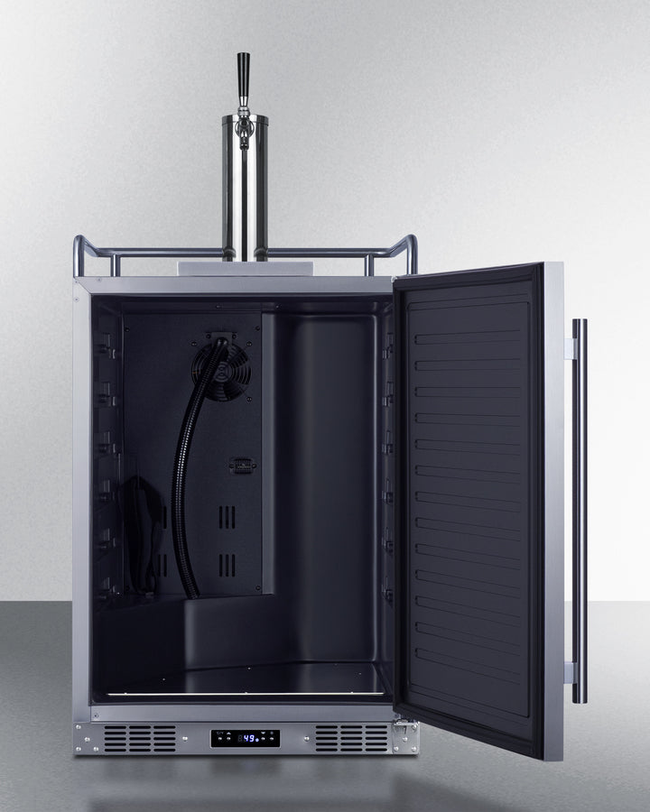 Built-In Undercounter Outdoor Single Tap Beer Kegerator In Complete Stainless Steel - SBC683OS Summit