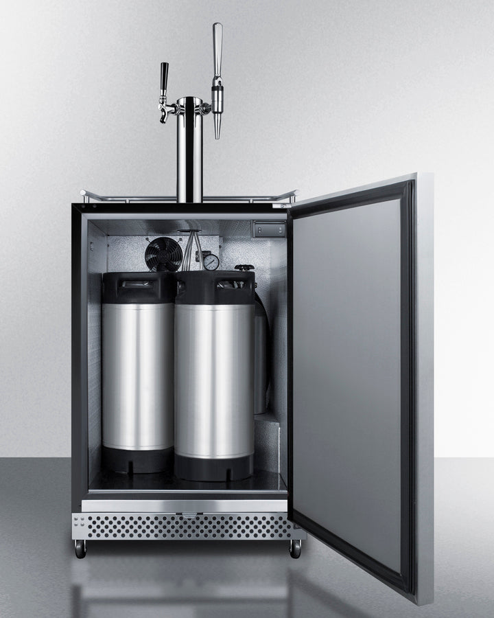 Commercial Indoor/Outdoor Combination Cold Brewith Nitro-Infused Coffee Dispenser With Twin Tap Kit Included - SBC696OSCMTWIN Summit Commercial