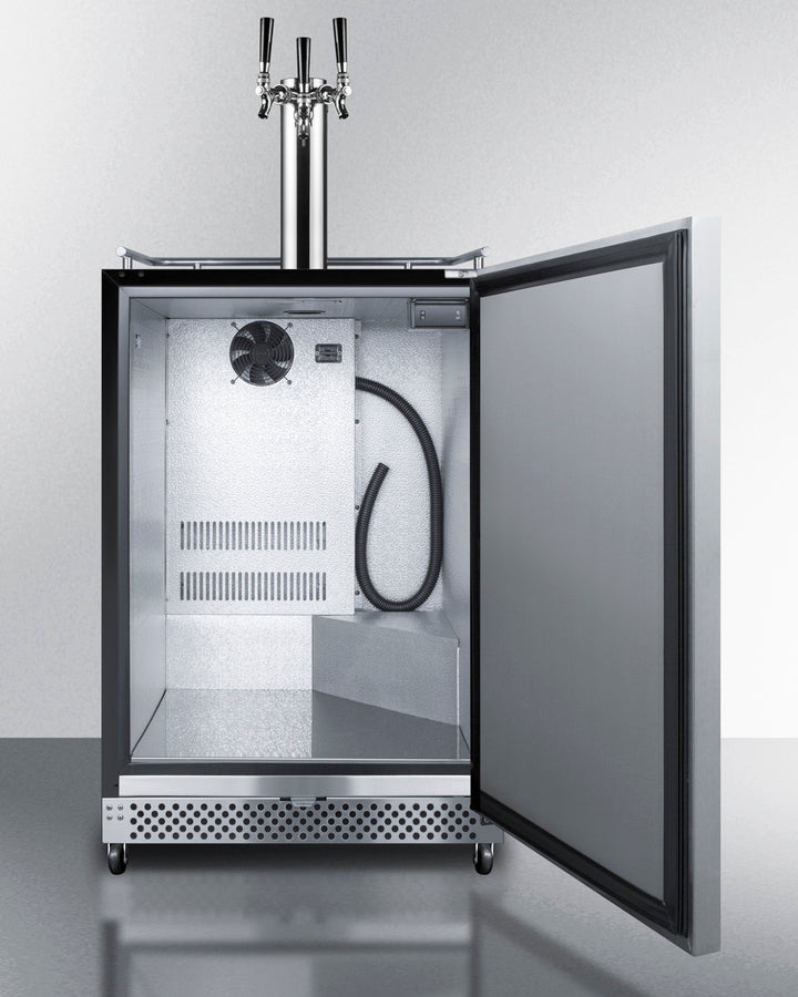 Commercial Indoor/Outdoor Beer Dispenser With Triple Tap Kit Included - SBC696OSTRIPLE Summit Commercial