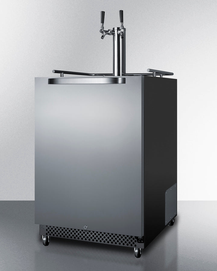 Commercial Indoor/Outdoor Beer Dispenser With Dual Tap Kit Included - SBC696OSTWIN Summit Commercial