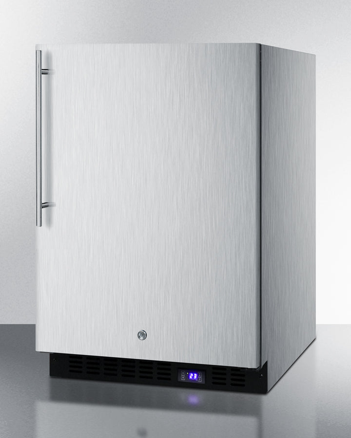 Frost-Free Outdoor Freezer In Complete Stainless Steel, With Digital Thermostat, LED Lighting, Thin Handle, And Lock - SPFF51OSCSSHV Summit