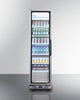 Commercial Glass Door Beverage Center In Slim Fit With Stainless Steel Interior & Exterior, Left Hand Door Swing - SCR1105LH Summit Commercial