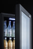 Compact Commercial Beverage Center With Glass Door, Lock, And Black Cabinet - SCR114L Summit Commercial
