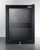 Compact Commercial Beverage Center With Glass Door, Lock, And Black Cabinet - SCR114L Summit Commercial